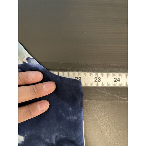 Soft Surroundings Womens Tunic Large Blue Abstract Chiffon Sleeveless Asymmetric - Picture 6 of 8